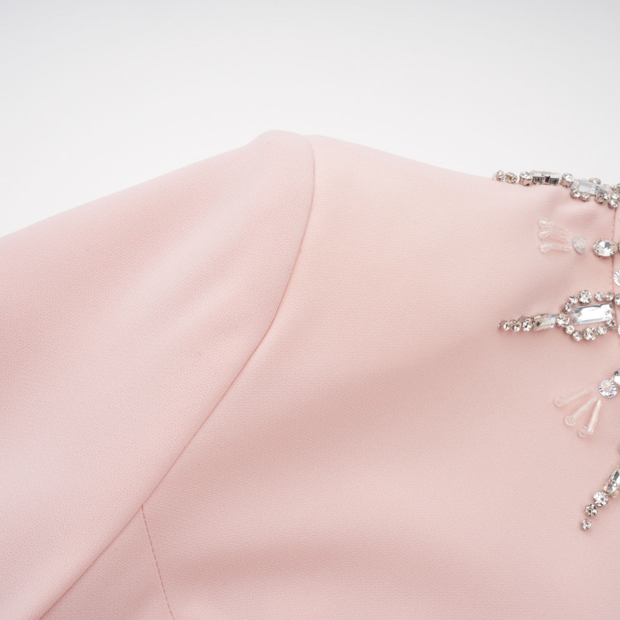 Aurohaya Klaudia Pink Embellished Corset Maxi Dress