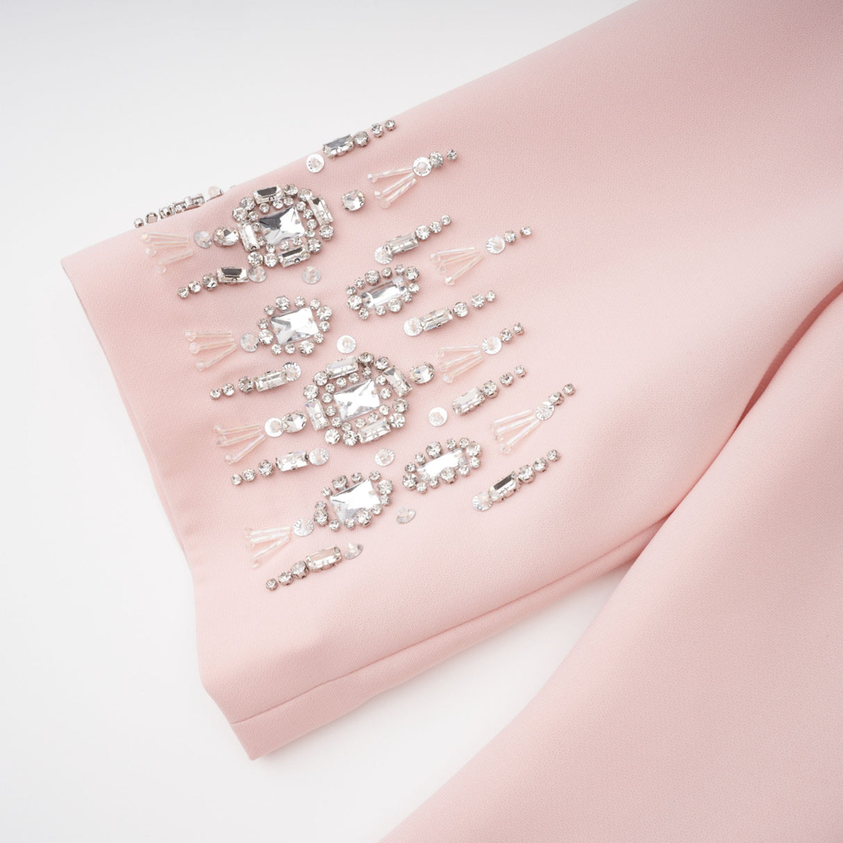 Aurohaya Klaudia Pink Embellished Corset Maxi Dress