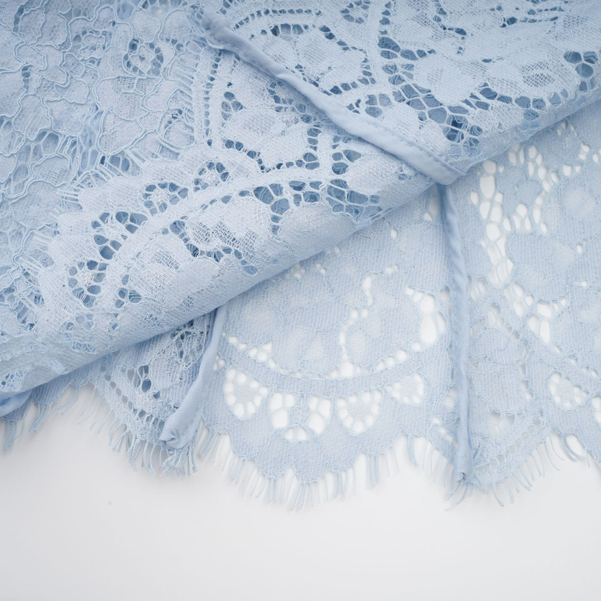 Aurohaya Audrey blue floral-lace boned midi dress