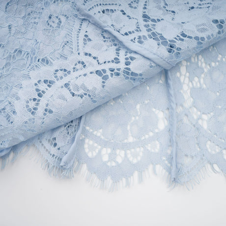 Aurohaya Audrey blue floral-lace boned midi dress