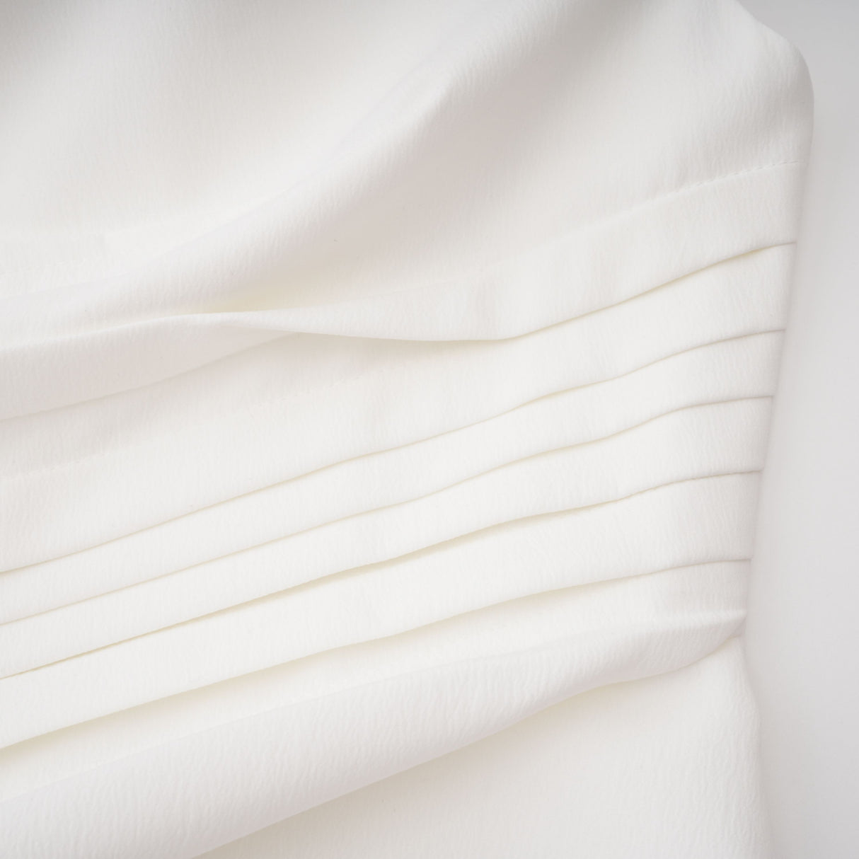 Aurohaya Blossom White One Shoulder Ruched Midi Dress