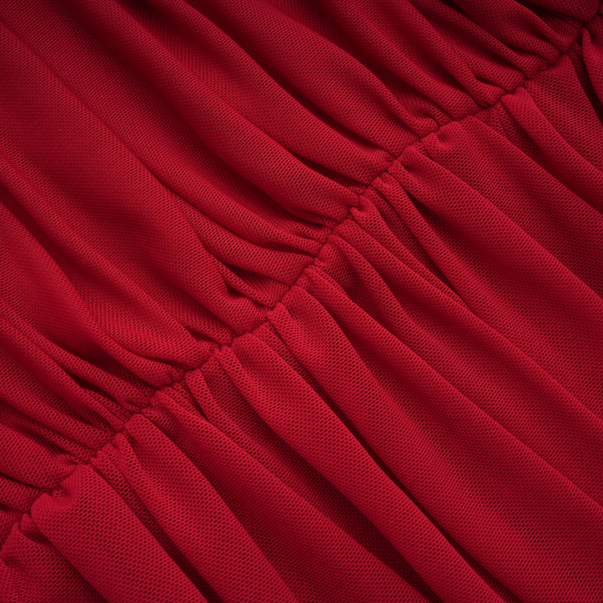 Aurohaya Fíona Red Asymmetrical Draped Maxi Gown