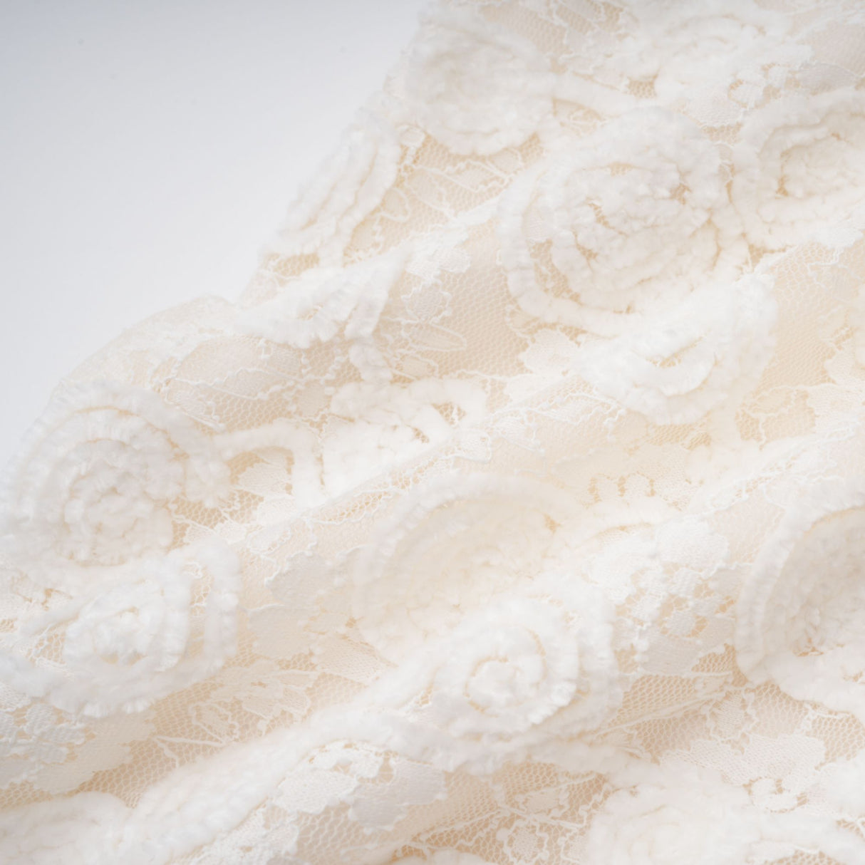 Aurohaya Oona White Floral Lace Pencil Midi Dress