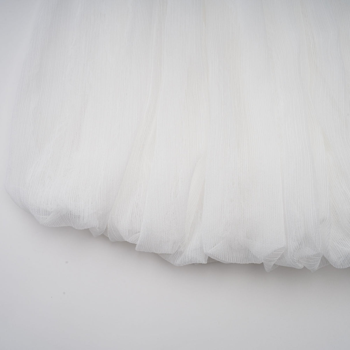 Aurohaya Hortense white floral-appliqué pleated tulle mini dress