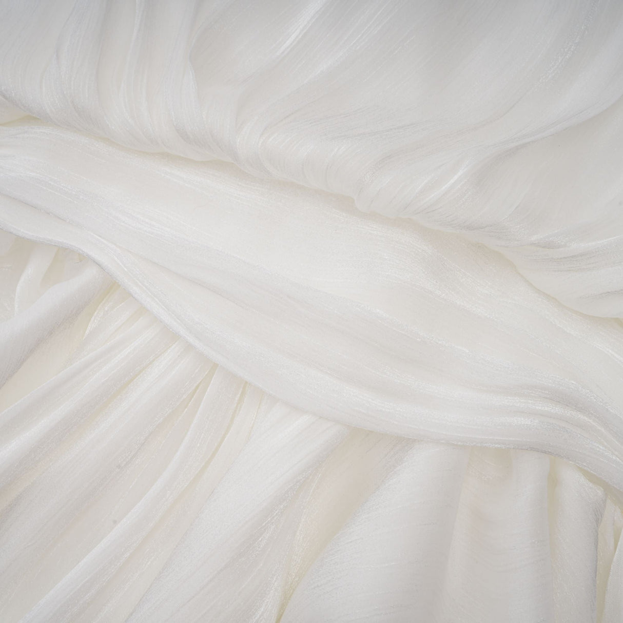 Aurohaya Mahault white pleated glitter-effect mini dress