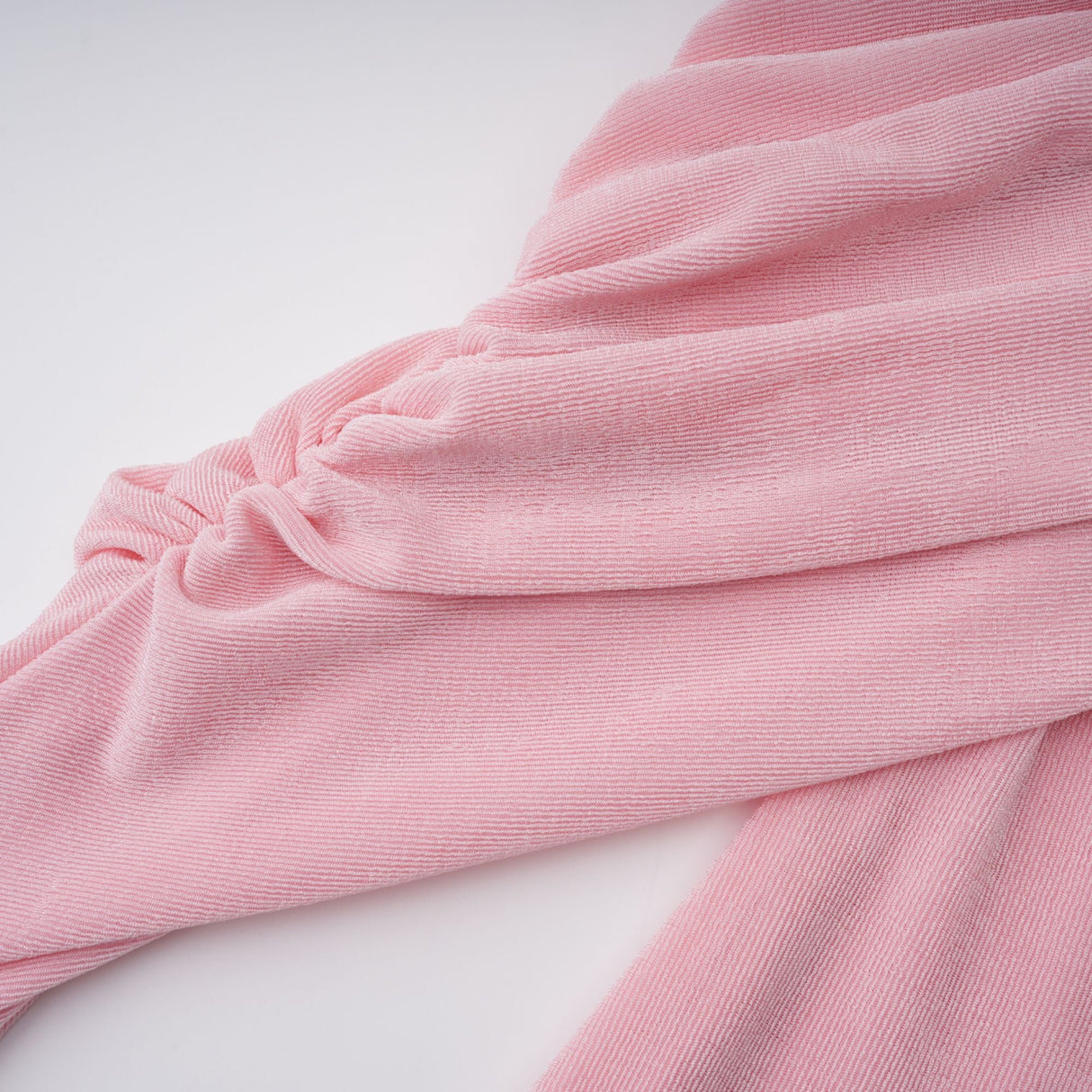 Aurohaya Moderne Pink Shawl Panel Ruched Maxi Dress