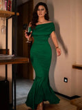 Elegant Sleeveless Off Shoulder Bodycon Long Formal Party Evening Dress