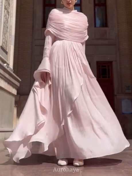 Aurohaya Ruffle Detailed Ruffle Maxi Dress, DES106