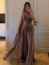 Aurohaya Lavender Asymmetric Ruched Cape Gown Maxi Dress Purple