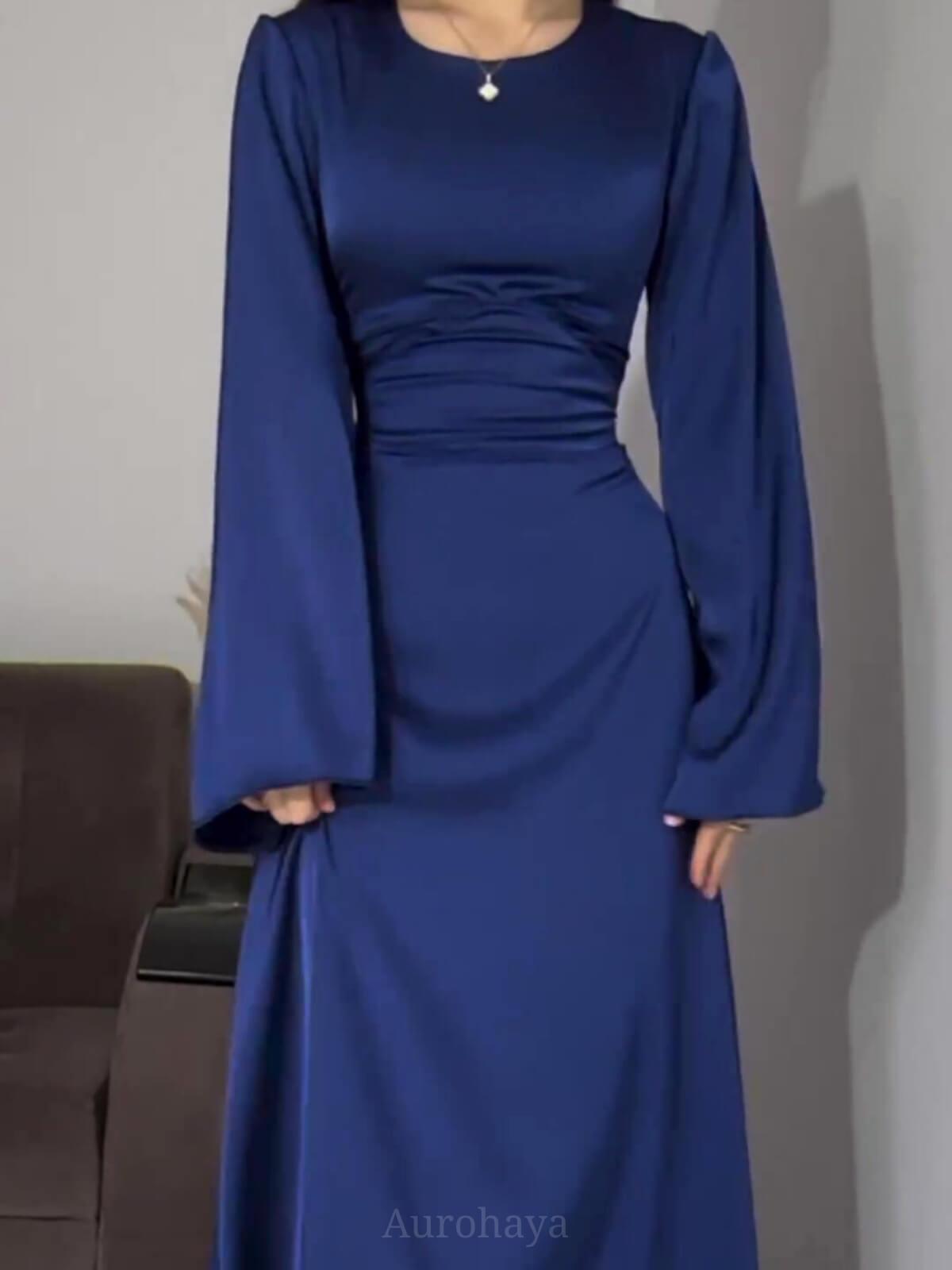 Aurohaya Flared Sleeve Fishtail Dress