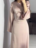 Flared Sleeve Fishtail Dress