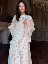 Aurohaya High Neck Bell Sleeve Floral Maxi Dress