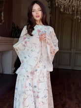 High Neck Bell Sleeve Floral Maxi Dress