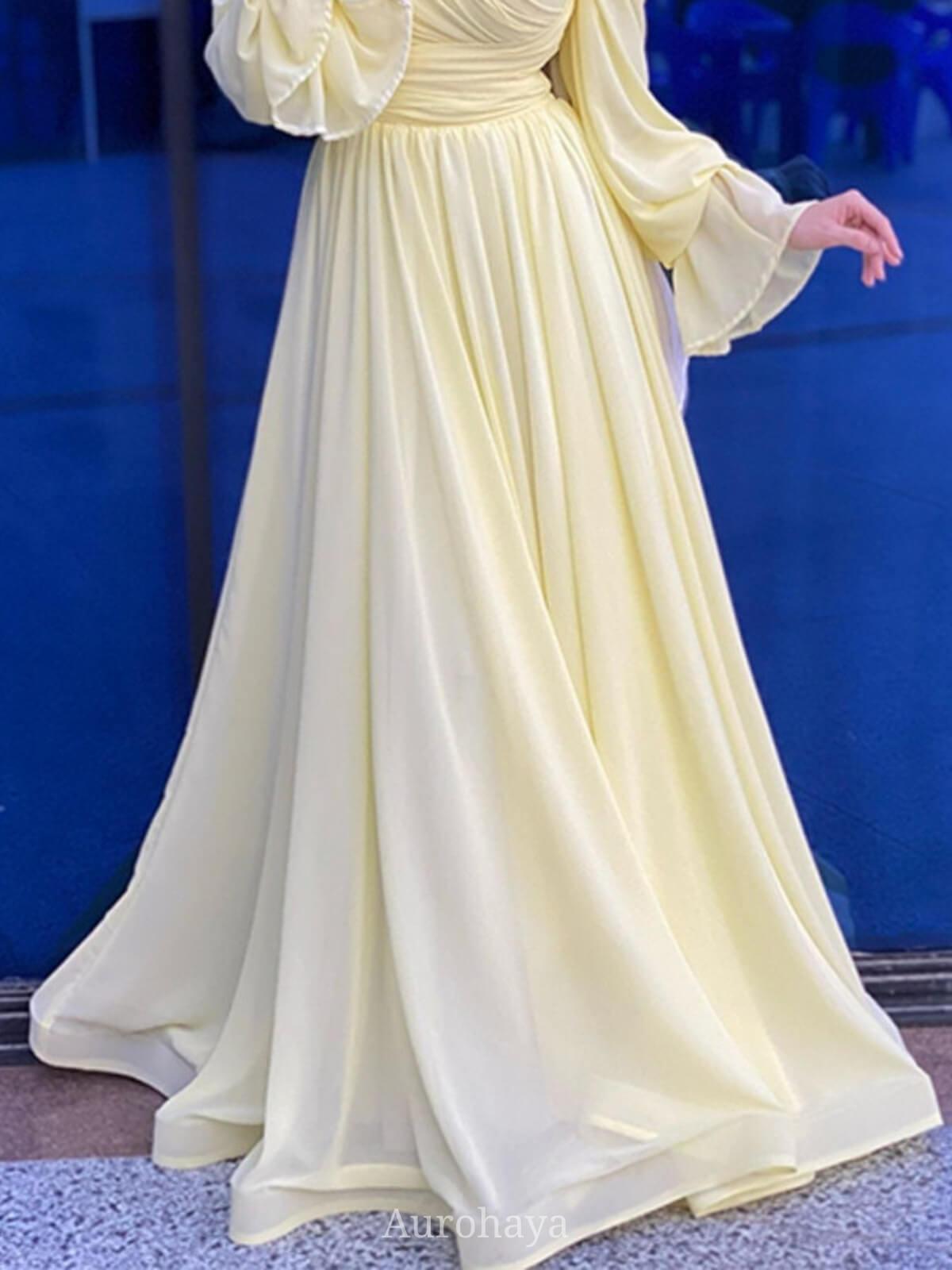 Aurohaya Bell Sleeve Ruched Slim Fit Dress