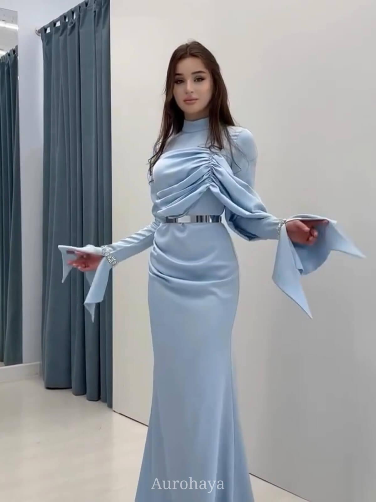 Aurohaya Ruched Waist-Cinching Maxi Dress