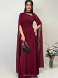 Lace-Up Long Sleeve Mock Neck Maxi Dress