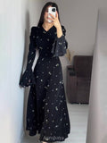 Floral Long-Sleeve Long-Sleeve Maxi Dress