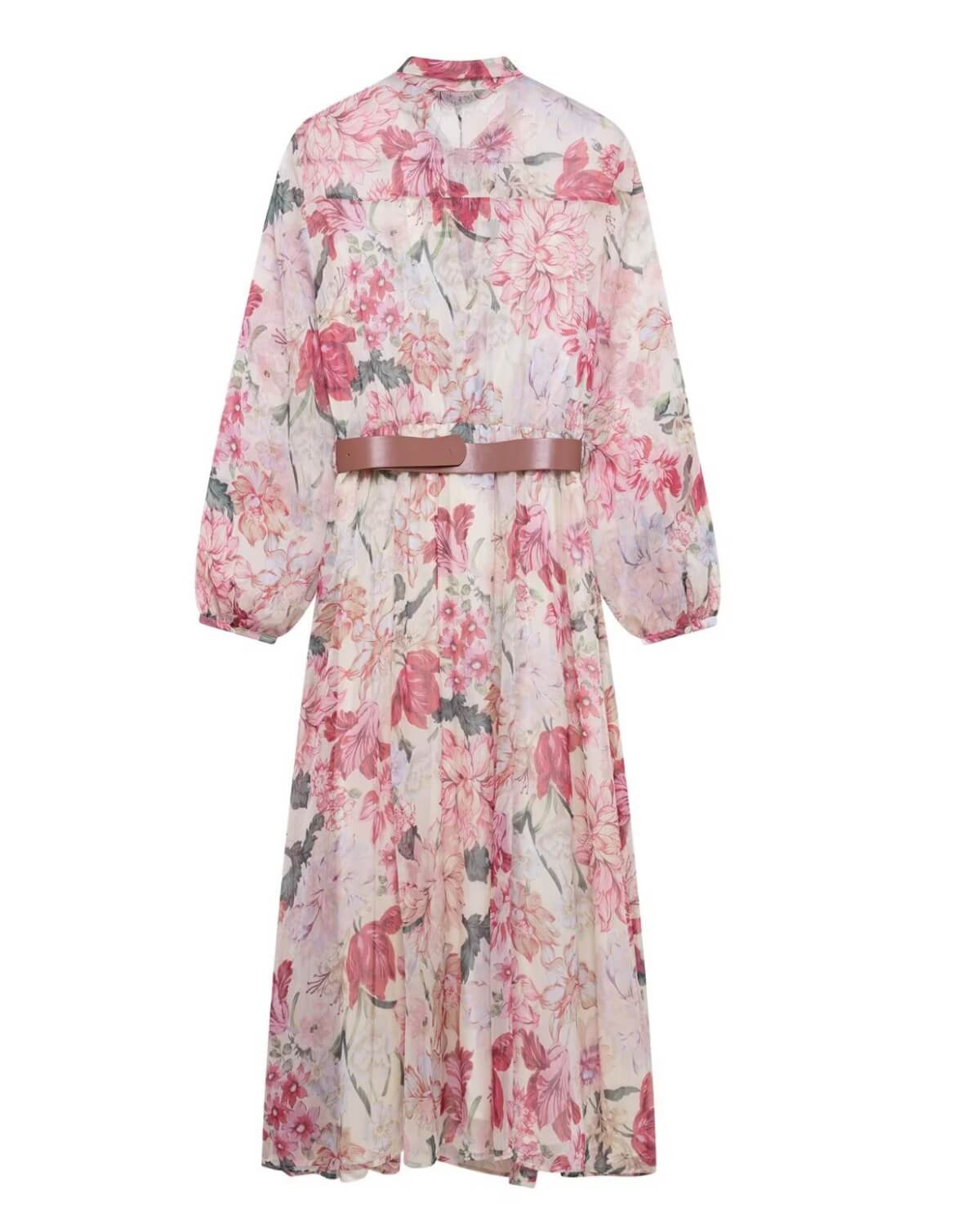 Aurohaya Floral Midi Modest Dress
