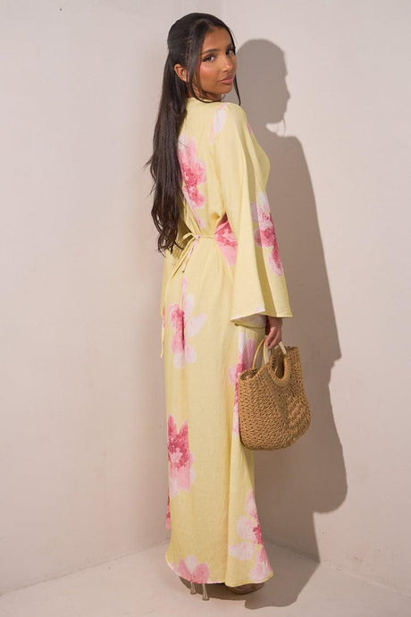 Aurohaya Modest Floral Maxi Dress – Solena