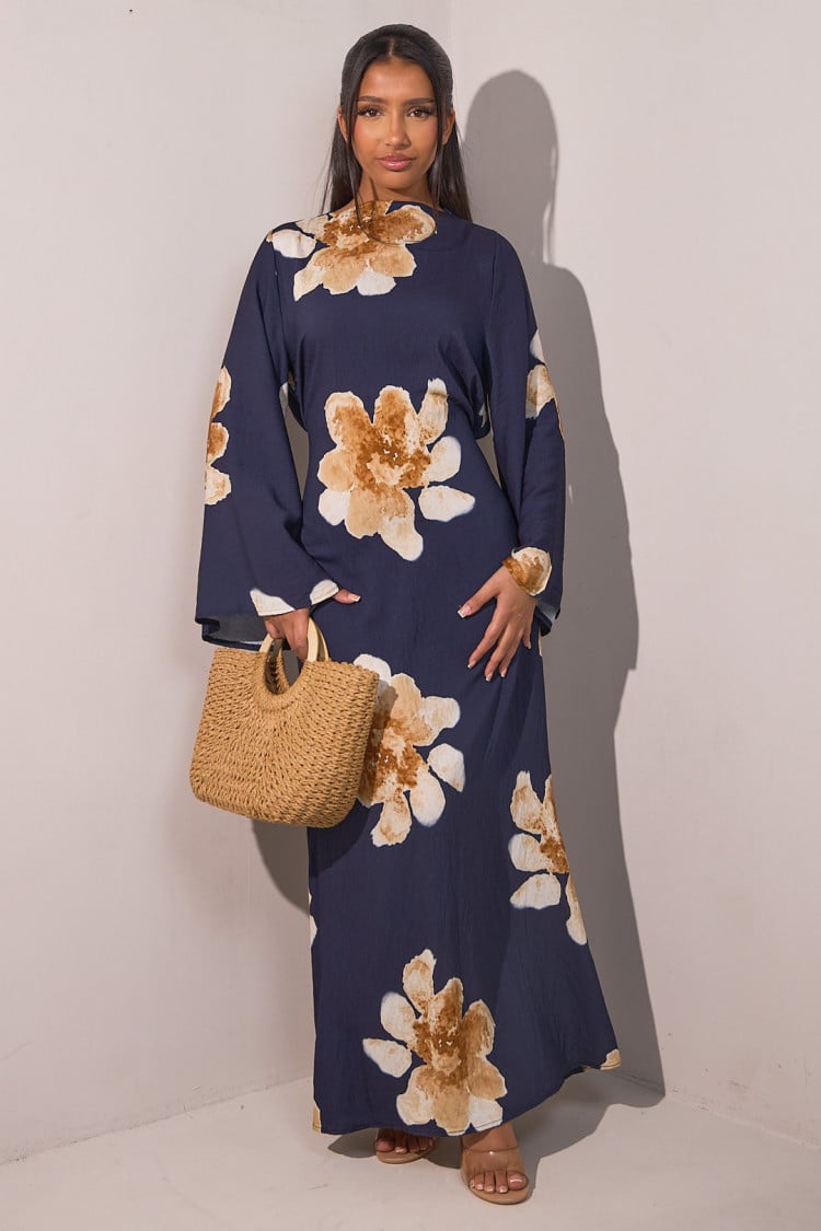 Modest Summer Floral Maxi Dress – Solena