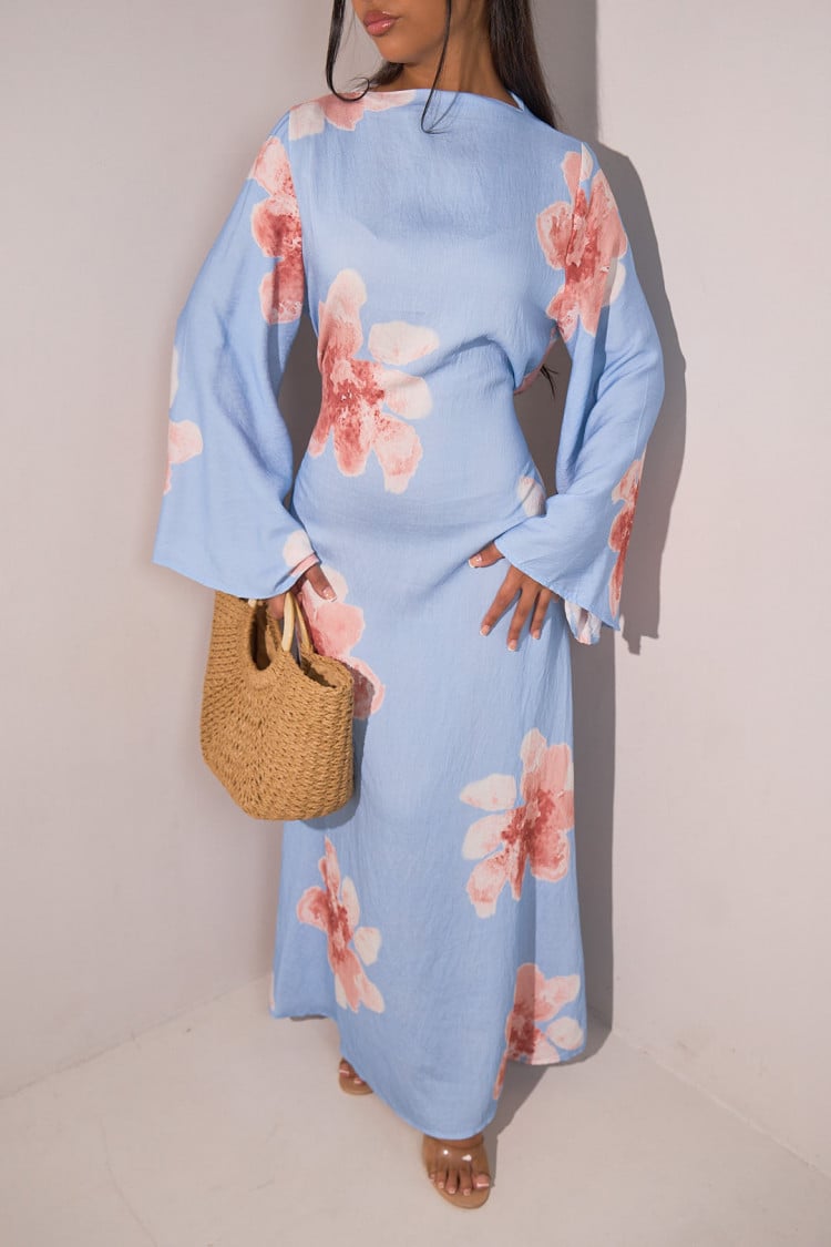 Modest Summer Floral Maxi Dress – Solena