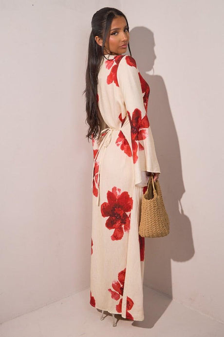 Aurohaya Modest Floral Maxi Dress – Solena