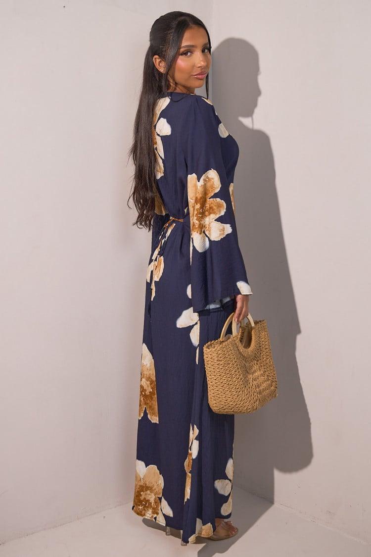 Aurohaya Modest Floral Maxi Dress – Solena