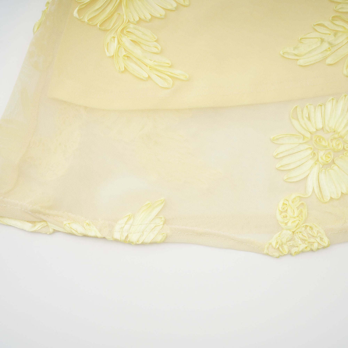 Aurohaya Émeline Floral Appliqué Corset Maxi Dress