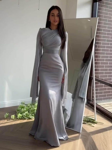 Aurohaya Ethereal Maxi Dress Gray