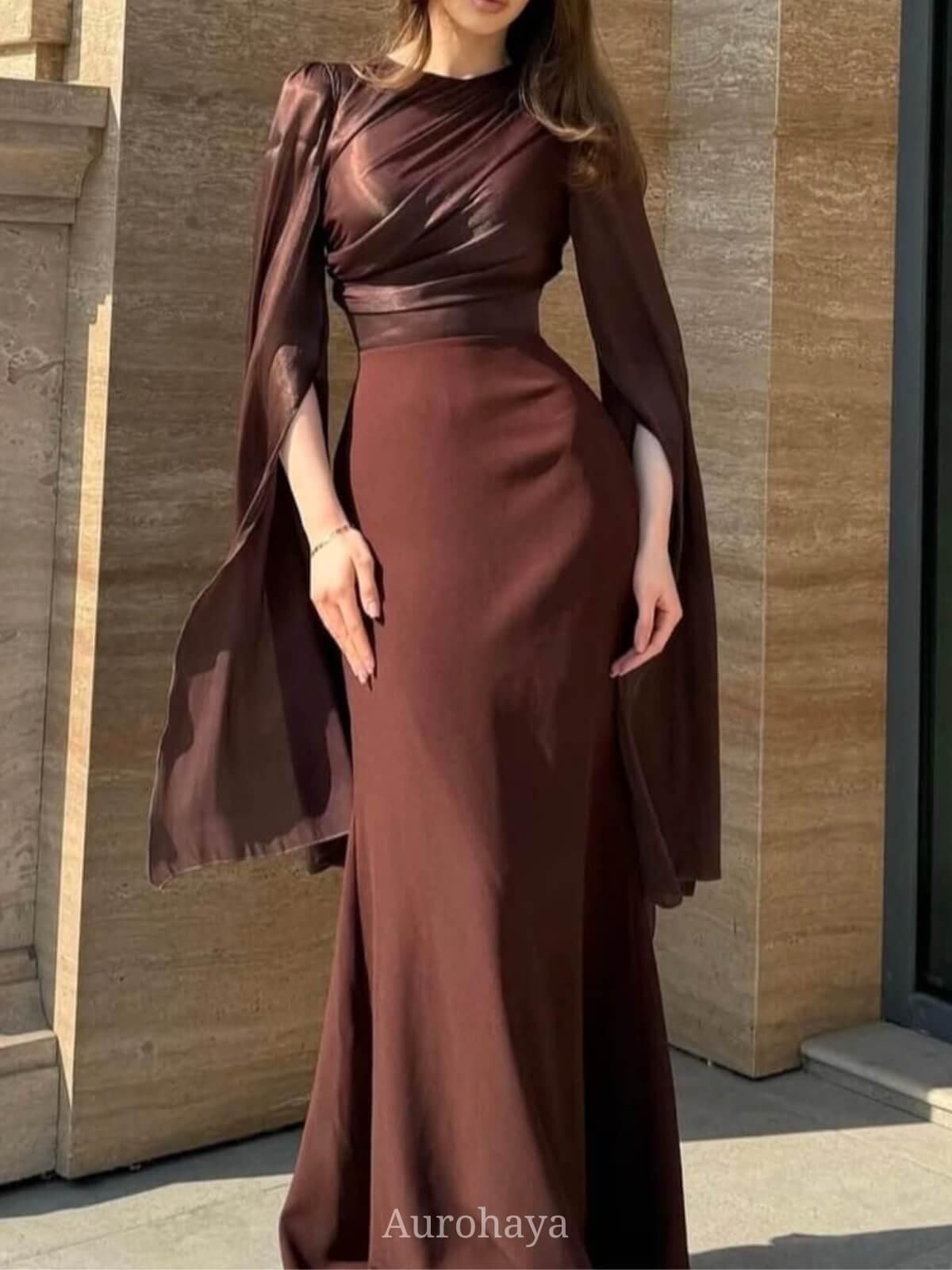 Aurohaya Ethereal Maxi Dress Brown