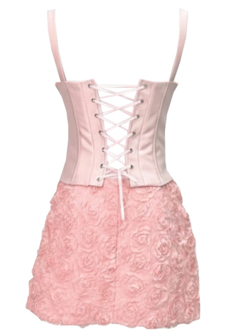 Floral Corset Dress Pink