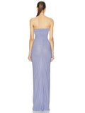 Aurohaya Cressida Strapless Ruched Maxi Dress