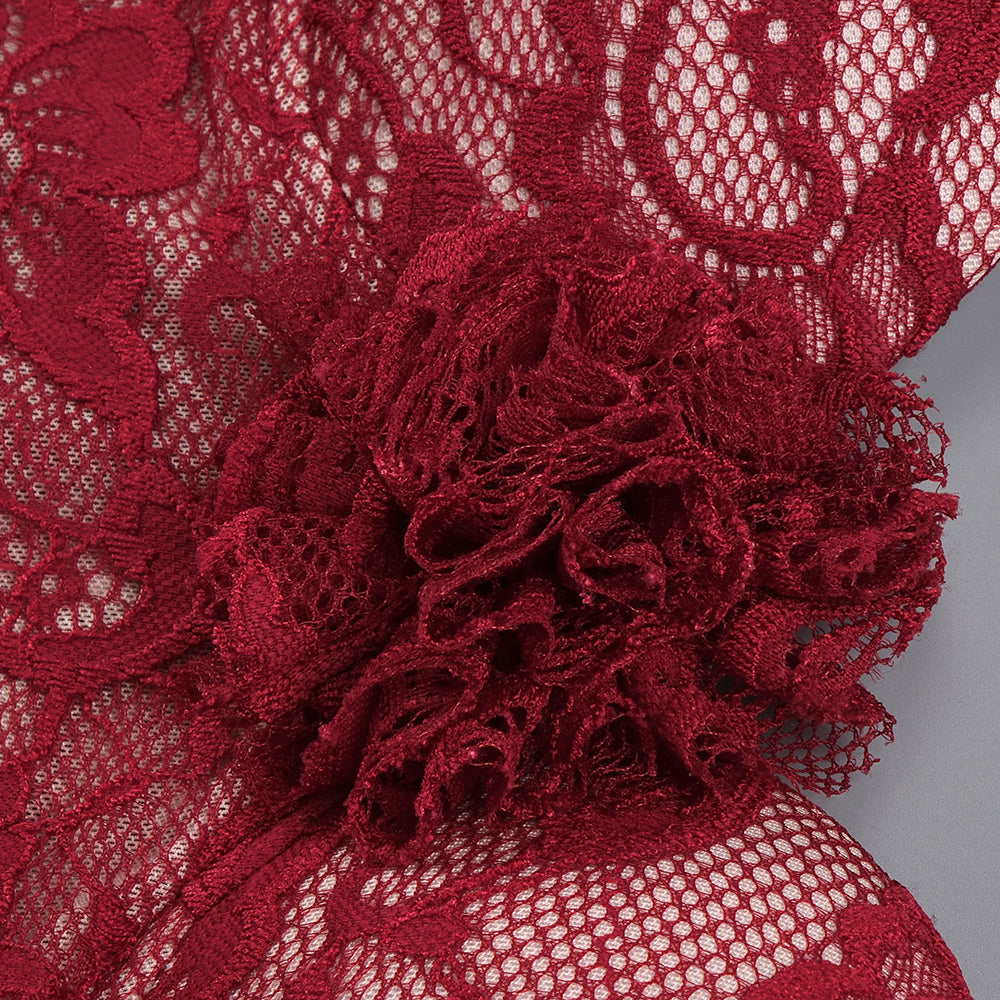 Aurohaya Violaine Lace Halter Maxi Dress