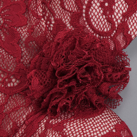 Aurohaya Violaine Lace Halter Maxi Dress