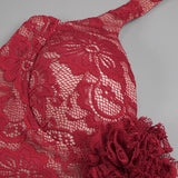 Aurohaya Violaine Lace Halter Maxi Dress