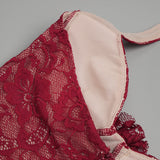 Aurohaya Violaine Lace Halter Maxi Dress