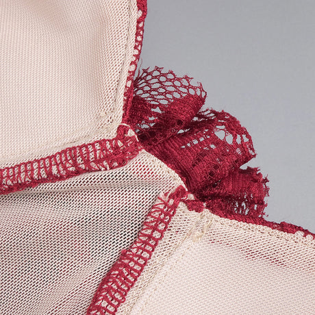 Aurohaya Violaine Lace Halter Maxi Dress