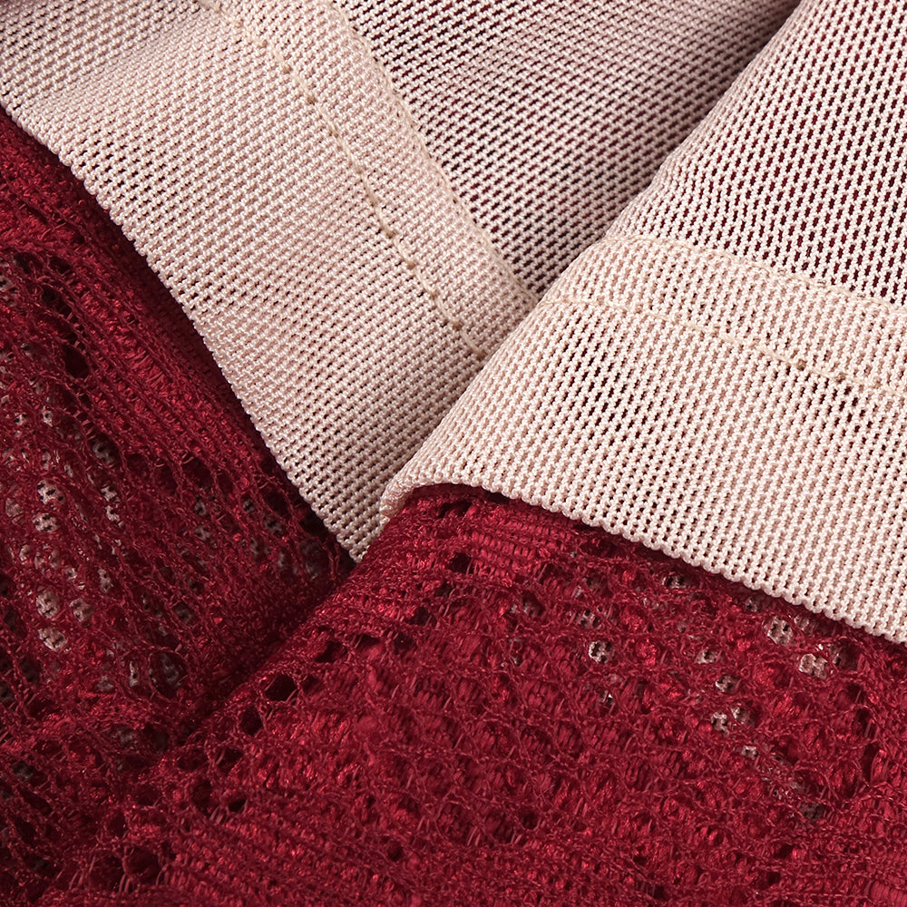 Aurohaya Violaine Lace Halter Maxi Dress