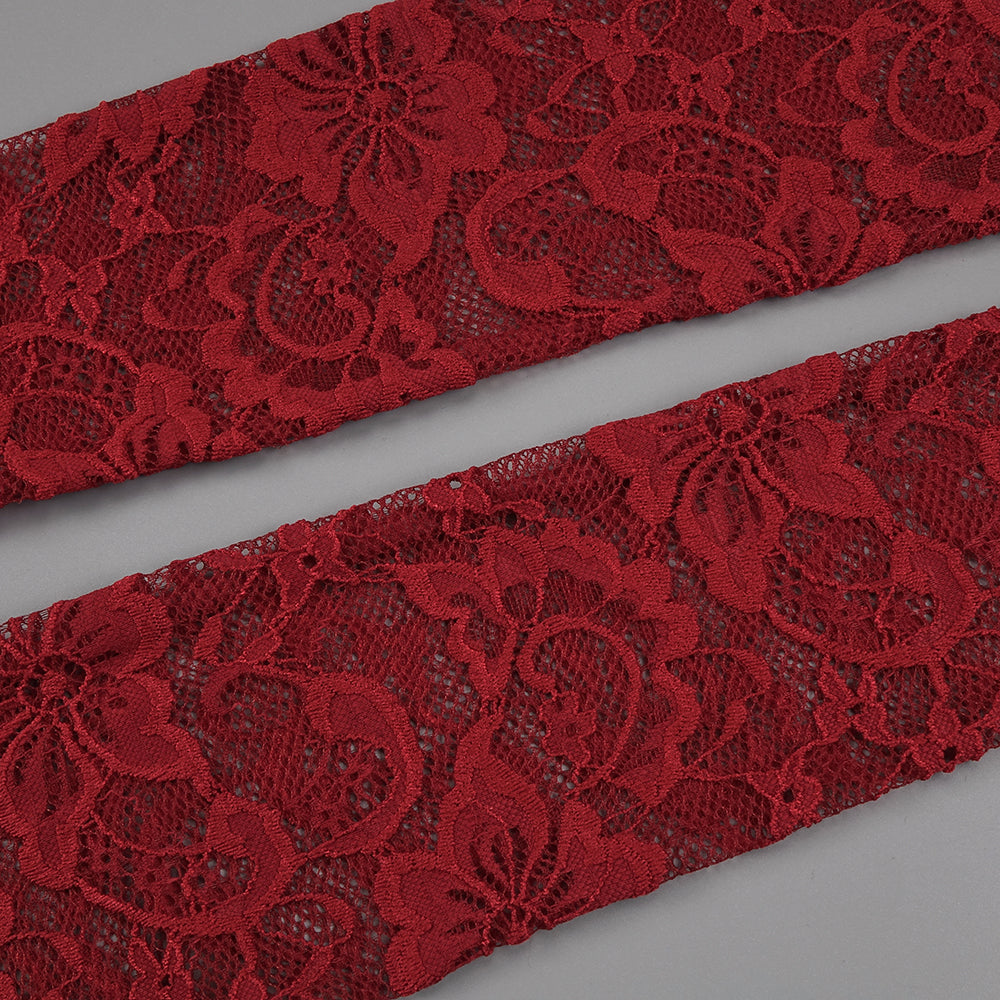 Aurohaya Violaine Lace Halter Maxi Dress