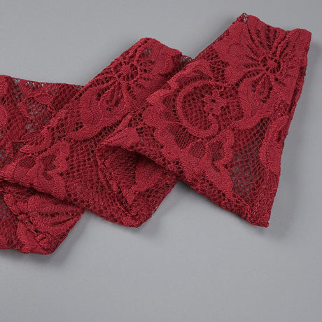 Aurohaya Violaine Lace Halter Maxi Dress