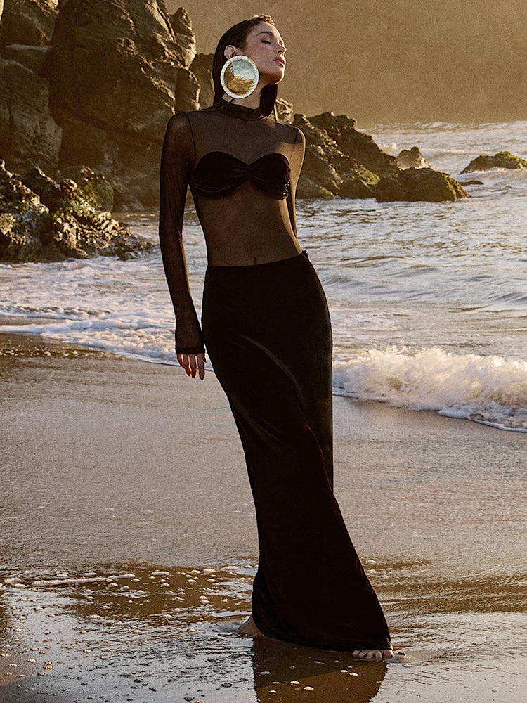 Aurohaya Célia Long Sleeve Maxi Dress