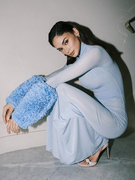 Aurohaya Cybèle Long Sleeve Bodycon Maxi Dress