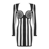 Mélisande Striped Mini Dress