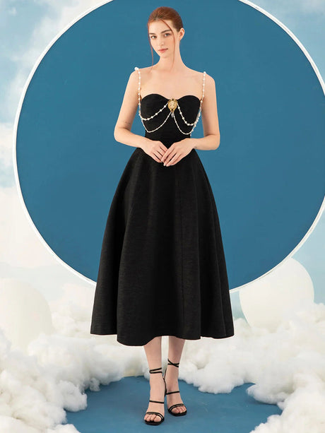 Aurohaya Claribel Strapless Midi Dress