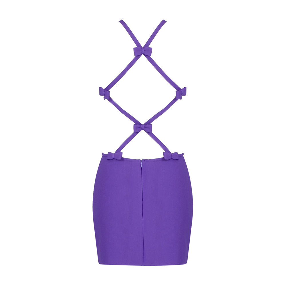 Aurohaya Élodine Cut Out Mini Dress