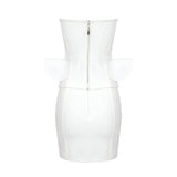 Lavande Strapless Corset Lace-Up Mini Dress