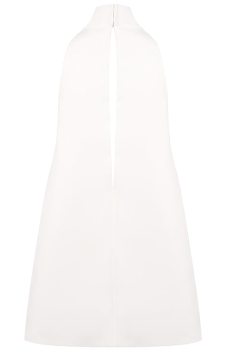 Halter Cut Out Detail A Line Dress White