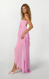 Aurohaya Chloé Strapless Ruffle Maxi Dress
