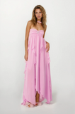 Aurohaya Chloé Strapless Ruffle Maxi Dress