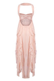 Aurohaya Chloé Strapless Ruffle Maxi Dress